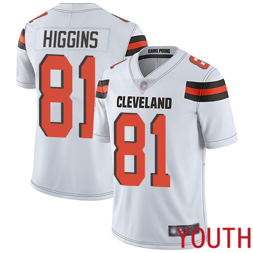 Cleveland Browns Rashard Higgins Youth White Limited Jersey 81 NFL Football Road Vapor Untouchable